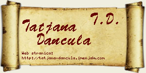 Tatjana Dančula vizit kartica